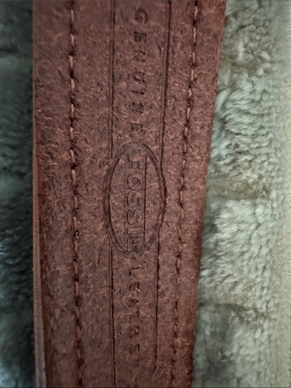 Fossil Brown Leather Braided Floral Concho Belt